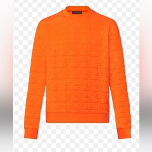 Louis Vuitton Bold Orange Knit Sweatshirt
